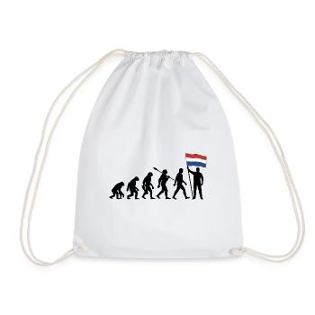 Holland - Evolution - Flagge - Nation - Turnbeutel - Weiß - Vorne