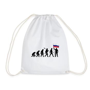 Russland - Evolution - Flagge - Nation - Turnbeutel - Weiß - Vorne