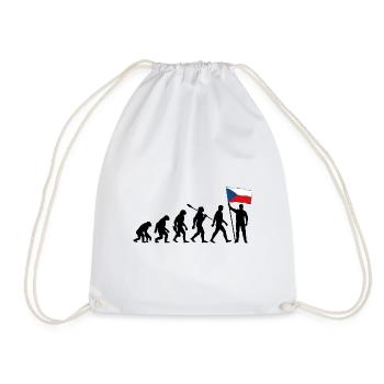 Tschechien - Evolution - Flagge - Nation - Turnbeutel - Weiß - Vorne
