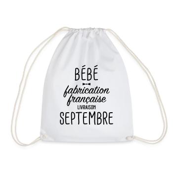bébé français septembre - Sac de sport léger - blanc - Devant