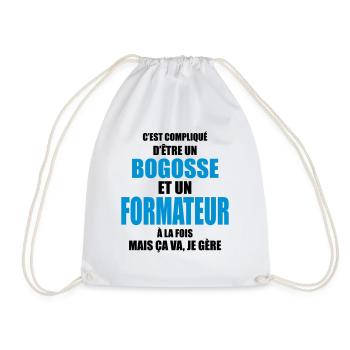 c'est compliqué d'être un bogosse et un formateur - Sac de sport léger - blanc - Devant