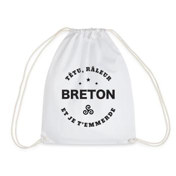 Breton Têtu, raleur - Sac de sport léger - blanc - Devant