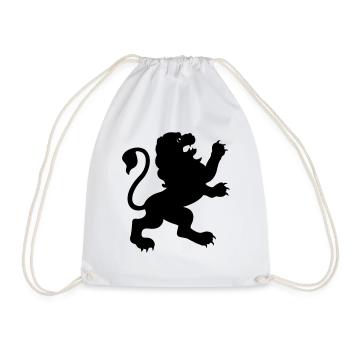 Black lion uk - Drawstring Bag - white - Front