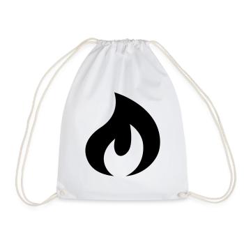 Flamme, Feuer - Turnbeutel - Weiß - Vorne