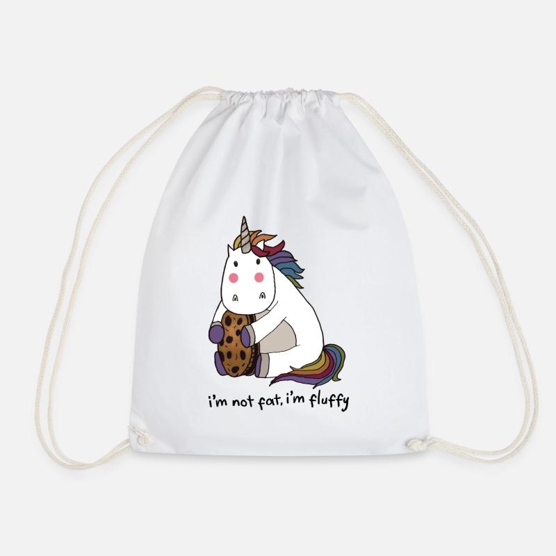 Fluffy Einhorn - Turnbeutel - Weiß
