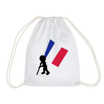 porte drapeau francais - Sac de sport léger - blanc - Devant