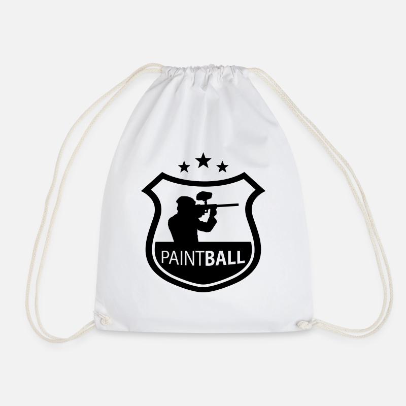 paintball - Drawstring Bag - white