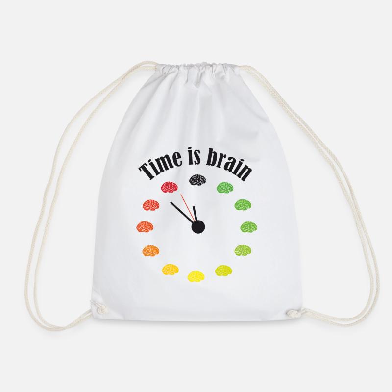 Time is brain - Turnbeutel - Weiß