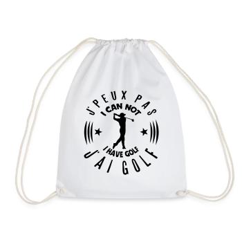 golf peux pas citation can not logo - Sac de sport léger - blanc - Devant