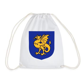 fantasy creature griffin drawing Bornholm - Drawstring Bag - white - Front