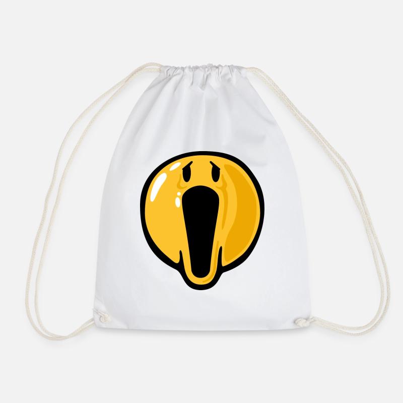 Smiley scream - Turnbeutel - Weiß