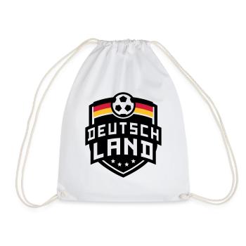 Deutschland Fußball Wappen 04 - Turnbeutel - Weiß - Vorne