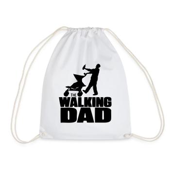 zombie dad humor funny fun daddy - Drawstring Bag - white - Front