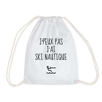 Water Skiing - Wasserski - Ski Nautique - Sport - Drawstring Bag - white - Front