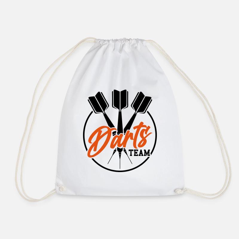 Darts Team Dartpfeile Dart Emblem Logo Bullseye - Turnbeutel - Weiß