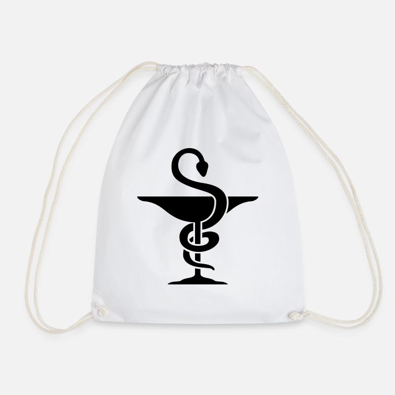 Pharmacy - Drawstring Bag - white