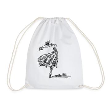 Elegant vintage dancer - Drawstring Bag - white - Front