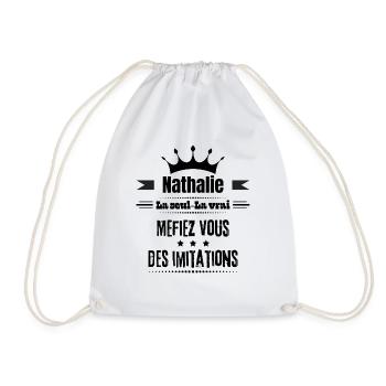 Nathalie la seul la vrai humour meilleure - Sac de sport léger - blanc - Devant