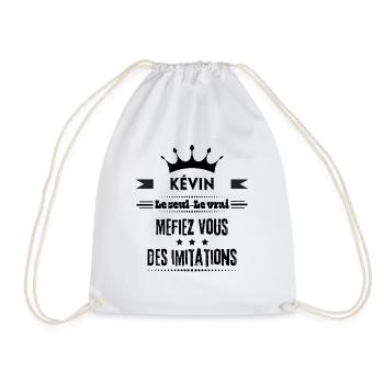 Kévin le seul le vrai Humour meilleur cadeau - Sac de sport léger - blanc - Devant
