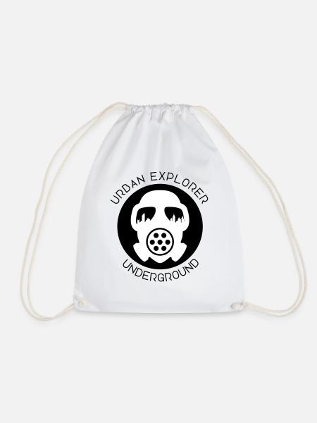 Urban Explorer - Urbex - Underground - Drawstring Bag - white