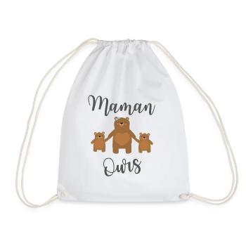 Maman ours - Sac de sport léger - blanc - Devant
