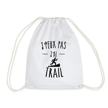 je peux pas j'ai trail humour - Sac de sport léger - blanc - Devant
