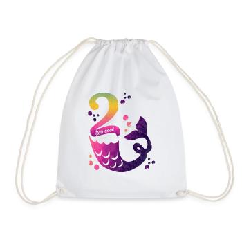2 Sirène d’anniversaire - Sac de sport léger - blanc - Devant