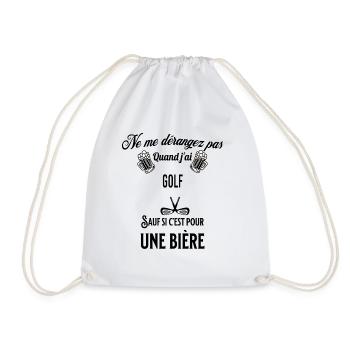 Ne pas déranger sauf pour une bière GOLF - Sac de sport léger - blanc - Devant