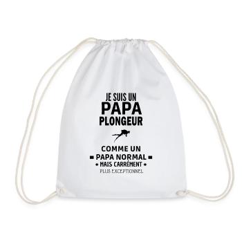Plongeur exceptionnel - Sac de sport léger - blanc - Devant