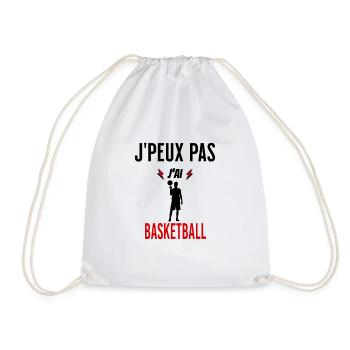 J'peux pas j'ai basketball phrase humoristique - Sac de sport léger - blanc - Devant