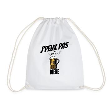 J'peux pas j'ai bière - Sac de sport léger - blanc - Devant