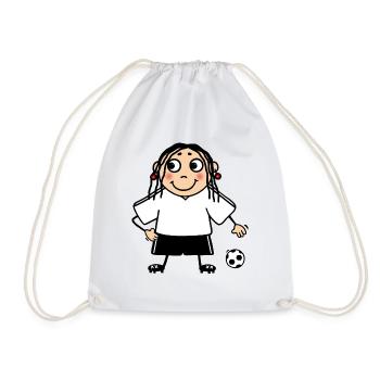 Women's football women's team neutral white - Drawstring Bag - white - Front