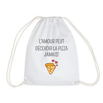 L'amour peut décevoir la pizza jamais - Sac de sport léger - blanc - Devant