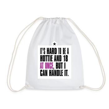 It's hard to be a hottie and 18 at the same time - Sac de sport léger - blanc - Devant