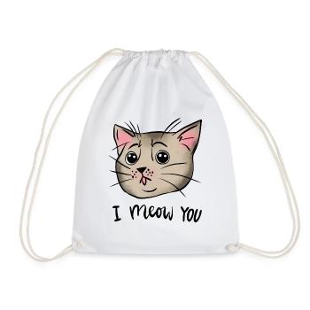 I meow you Katze - Turnbeutel - Weiß - Vorne