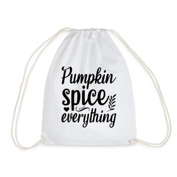 24 pumpkin spice everything - Drawstring Bag - white - Front