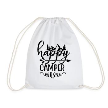 happy camper - Turnbeutel - Weiß - Vorne