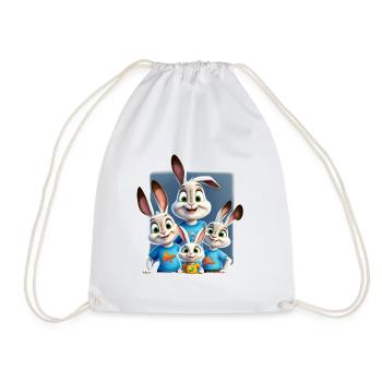 Cartoon Cartoon Family Happy - Sac de sport léger - blanc - Devant