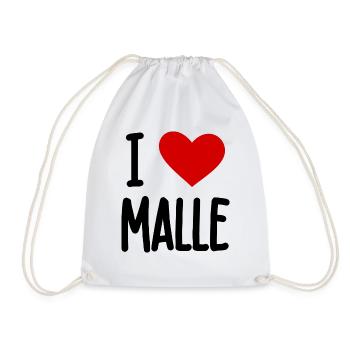 i love malle - Turnbeutel - Weiß - Vorne