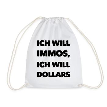 I want Immos - Drawstring Bag - white - Front