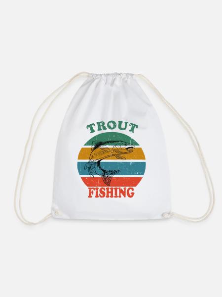 Retro Trout Fishing - Turnbeutel - Weiß