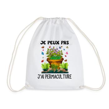 je peux pas j'ai permaculture - Sac de sport léger - blanc - Devant