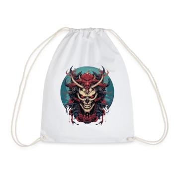 Démon japonais Samouraï. Samouraï Oni Yokai - Sac de sport léger - blanc - Devant