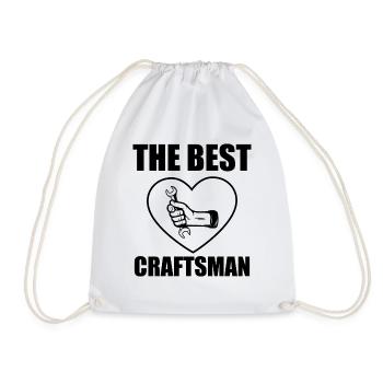 Craftsman Handyman Craft Tool Construction Site - Drawstring Bag - white - Front