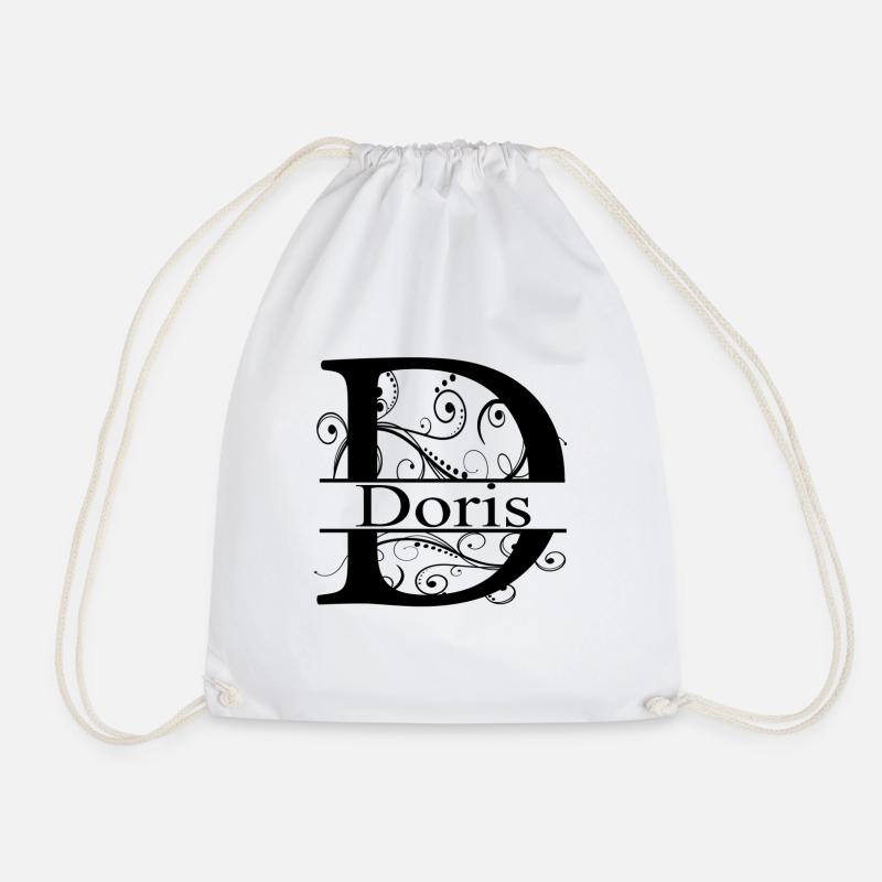 Monogramm mit dem Namen Doris - Turnbeutel - Weiß