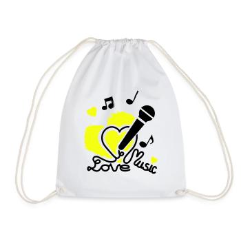 Love Music - Drawstring Bag - white - Front