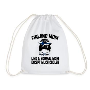 Finnland Mama wie eine normale Mama Muttertag 2024 - Turnbeutel - Weiß - Vorne