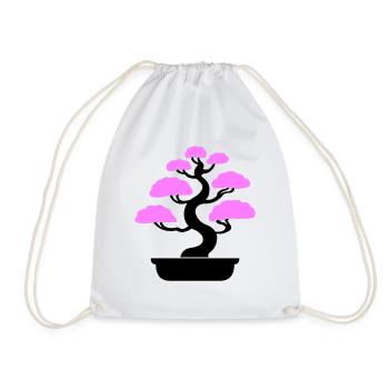 Bonsai Tree Tree - Drawstring Bag - white - Front