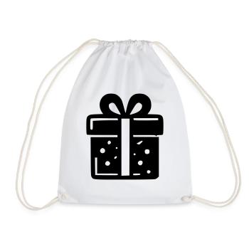 Geschenk - Turnbeutel - Weiß - Vorne