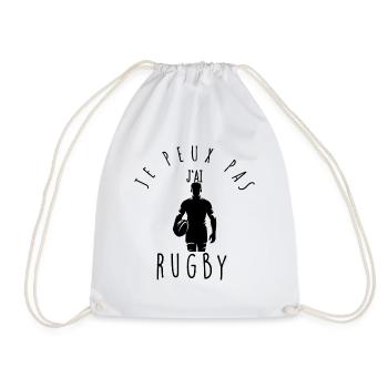 Je peux pas, j'ai rugby. - Sac de sport léger - blanc - Devant